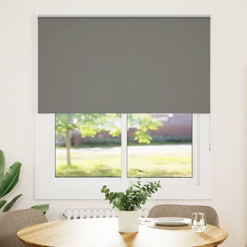 Verdunkelungsrollo Grau 130x150cm Stoffbreite 126, 6cm Polyester Vidaxl