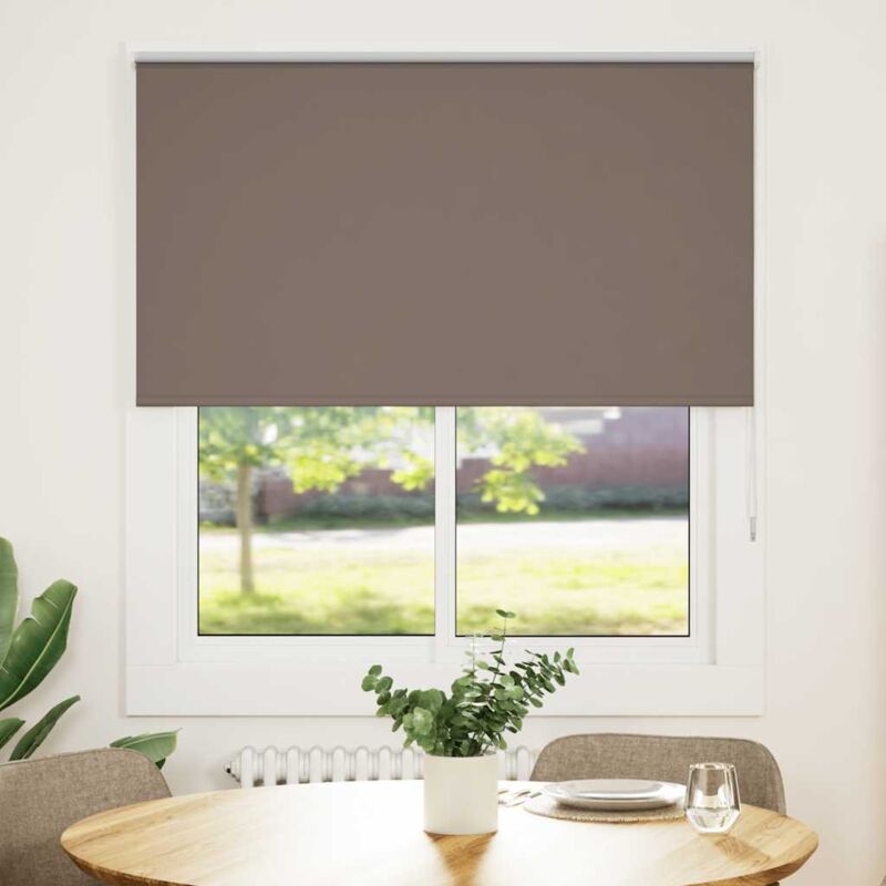 Vidaxl Verdunkelungsrollo Kaffeebraun 130x150 Cm Stoffbreite 126, 6 Cm