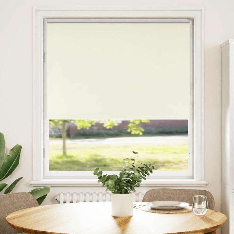 Verdunkelungsrollo Cremeweiß 90x130cm Stoffbreite 85, 7 Cm Vidaxl