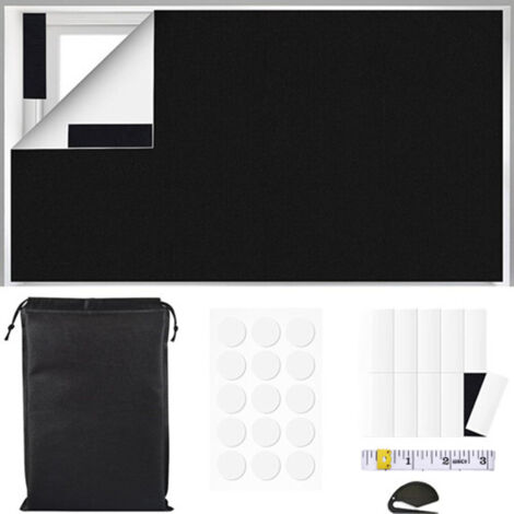 Verdunkelungsrollo ohne Bohren 150x350cm, zuschneidbarer Verdunkelungsstoff 100% wärmeisoliert, tragbare Thermo-Verdunkelungsvorhänge, geeignet für Babyzimmer