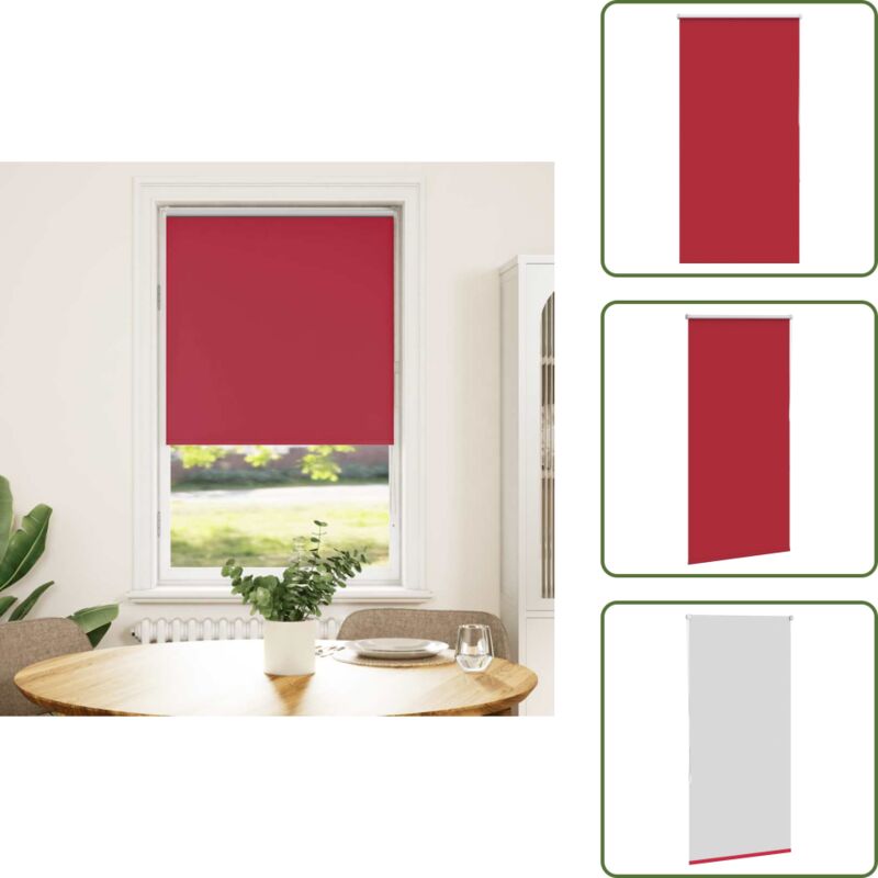 Vidaxl - Verdunkelungsrollo Rot 85x130 Cm Stoffbreite 80, 7 Cm Polyester - Verdunkelungsrollo - Verdunkelungsrollos - Rollo - Verdunklungsrollo