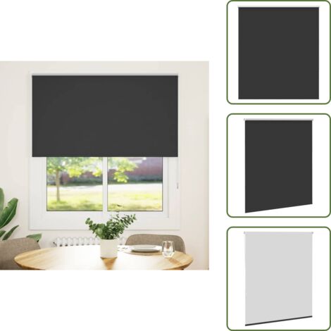 Verdunkelungsrollo Schwarz 135x150 cm Stoffbreite 131,6 cm - Verdunkelungsrollo - Verdunkelungsrollos - Rollo - Verdunklungsrollo