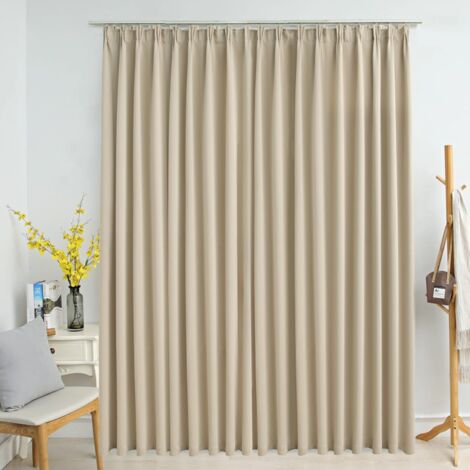 Verdunkelungsvorhang mit Haken Beige 290 x 245 cm CFW500656