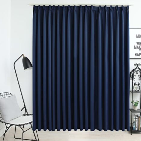 Verdunkelungsvorhang mit Haken Blau 290 x 245 cm CFW669835