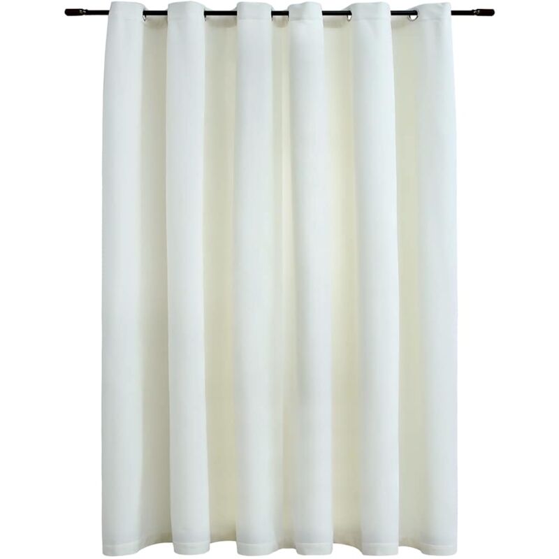 Verdunkelungsvorhang Mit Metallösen Samt Creme 290 X 245 Cm Vidaxl