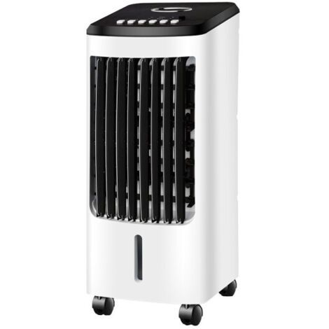 Verdunstungskühler empire schwarz/weiß 80w 3vel 4litres oszillierend, mit Akku de kalt, Fernbedienung und Timer 57x26,5x23cm