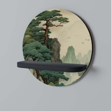 VERDURE ABYSS Rundes Regal Schwarz