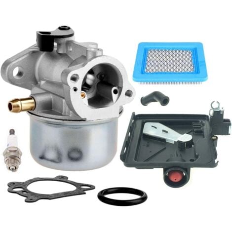 KZQ Vergaser 799868 Kompatibel mit Briggs & Stratton 498170 799872 694202 497586 498254 790821-14111 + Luftfilterreiniger Primer Base 795259