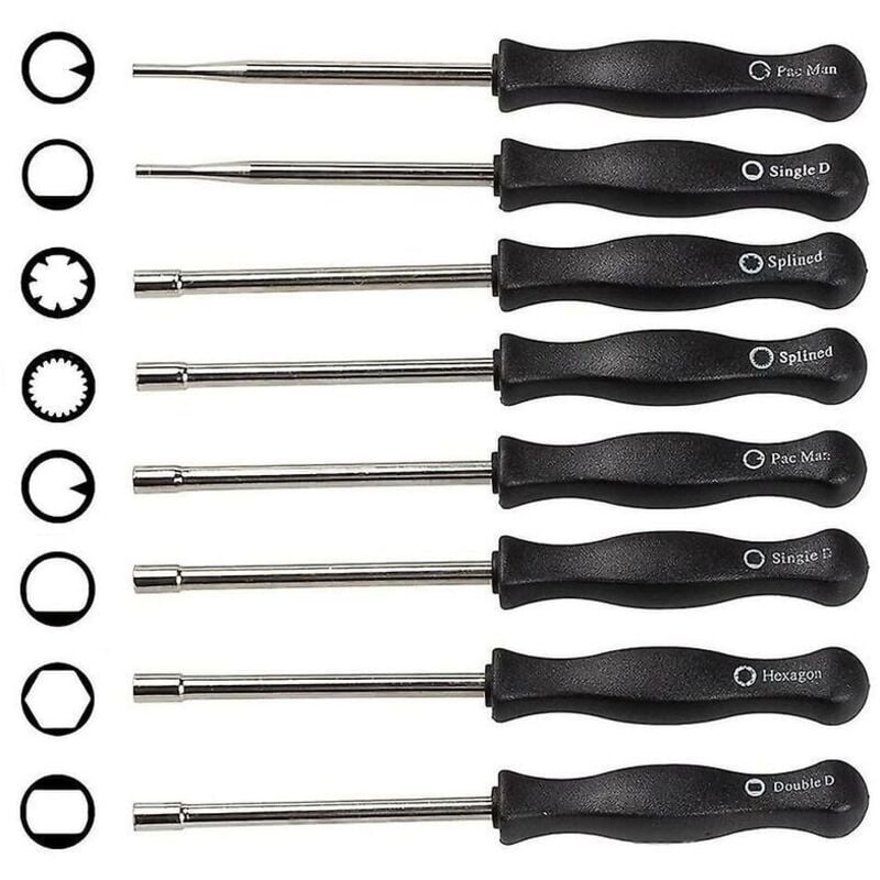 Vergaser-Einstellwerkzeug Set mit 8 verschiedenen Vergaser-Schraubendrehern -
