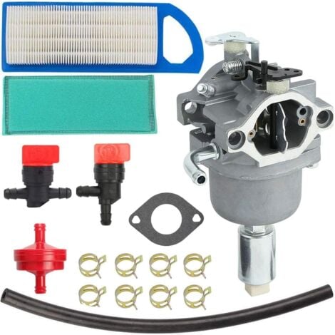 AUTRES Vergaser für Briggs & Stratton 594593 591731 590400 796078 498811 794161 795477 Motor 14,5 PS – 21 PS, Tuning-Kit mit Dichtung, Luftfilter, Kraftstoffleitung