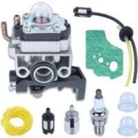 Vergaser für Honda GX25 GX35 FG110 HHT35 HHT25 Motor, Vergaser + Dichtung + Filter + Kraftstoffleitung + Luftfilter + Zündkerze + Glühbirne, 9-in-1-Ersatzteile