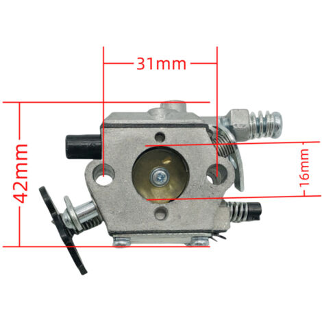 Vergaser geeignet für Kettensägen mit 4100 U/min, 41 cm³, 3800 U/min und 38 cm³ Hubraum. 2-Takt-Motor, 909–158 U/min, für kleine Gartengeräte.