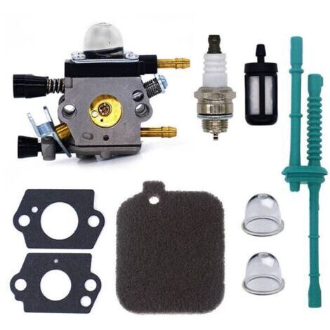 Vergaser mit Luftfilter und Kraftstoffleitung für Stihl BG45 BG46 BG55 BG65 BR45C SH55 SH85 Laubbläser 4229 1200 606 Carb Zama C1Q-S68G