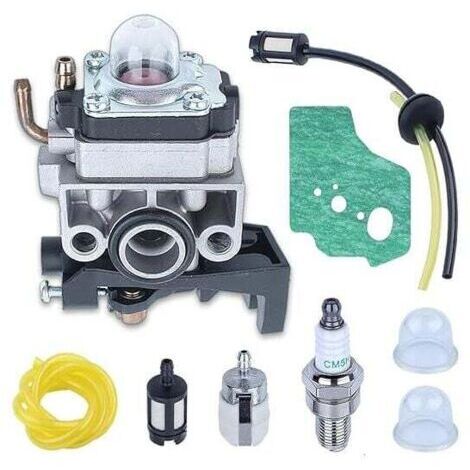 Vergaser-Reparatursatz für Honda GX25, GX35, FG110, HHT35 und HHT25 Motoren, bestehend aus Vergaser, Dichtung, Filter, Kraftstoffleitung, Luftfilter, Zündkerze und Primerpumpe (9-in-1-Ersatzteile).