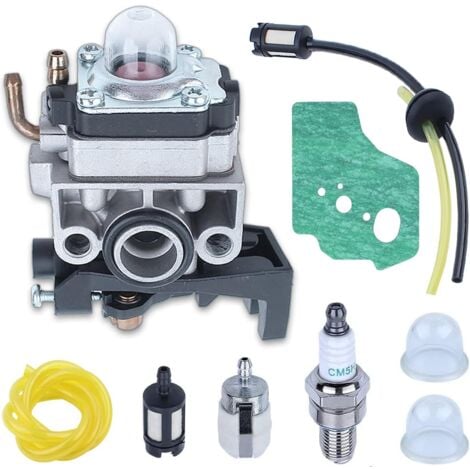 ALOVEZ Vergaser-Set für Honda GX25 GX35 FG110 HHT35 HHT25 Motor, Vergaser + Dichtung + Filter + Kraftstoffschlauch + Luftfilter + Zündkerze + Glühbirne, Ersatzteile 9 in 1