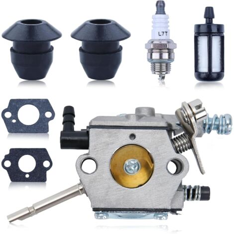 Vergaser- und Kraftstofffilter-Kit für Stihl H24D FS 48 52 56 62 66 81 86 106 FS48 FS52 FS56 FS62 FS66 FS81 FS86 FS106 Rasenmäher, Ersatz für Walbro WT-45-1, 4126 1200 0600