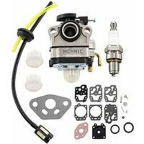 Vergaser-Zündkerze mit Kraftstoffleitungssatz für 4-Takt-Motor GX31 GX22 FG100 GCA91 Walbro WYL-19 HHE31C HHT31S UMK431, ersetzt 16100-ZM5-803 16100-ZM5-809