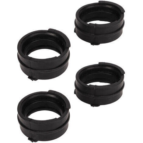 [Vergaserdichtungssatz] 4 schwarze Gummidichtungen für Honda VTR250, VT250, MC20, VT250F, VTZ250 Magna, Ersatzteil Ansaugkrümmer-Schläuche
