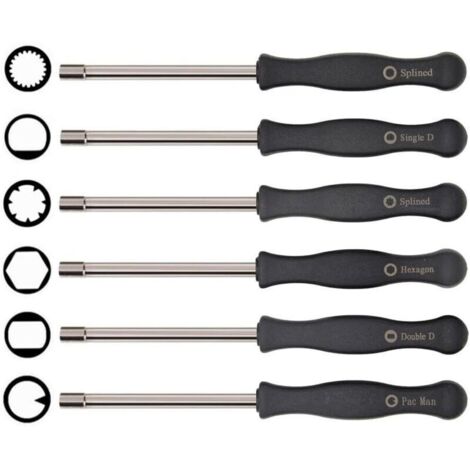 Vergaserschraubendreher-Set, 6-teiliges Einstellwerkzeug, kompatibel mit Husqvarna 125, 135, 136, 137, 141, 141, 235, 235e, 236, 236e, 240, 240e, 435, 435e und 440e McCulloch Partner Kettensägen und P