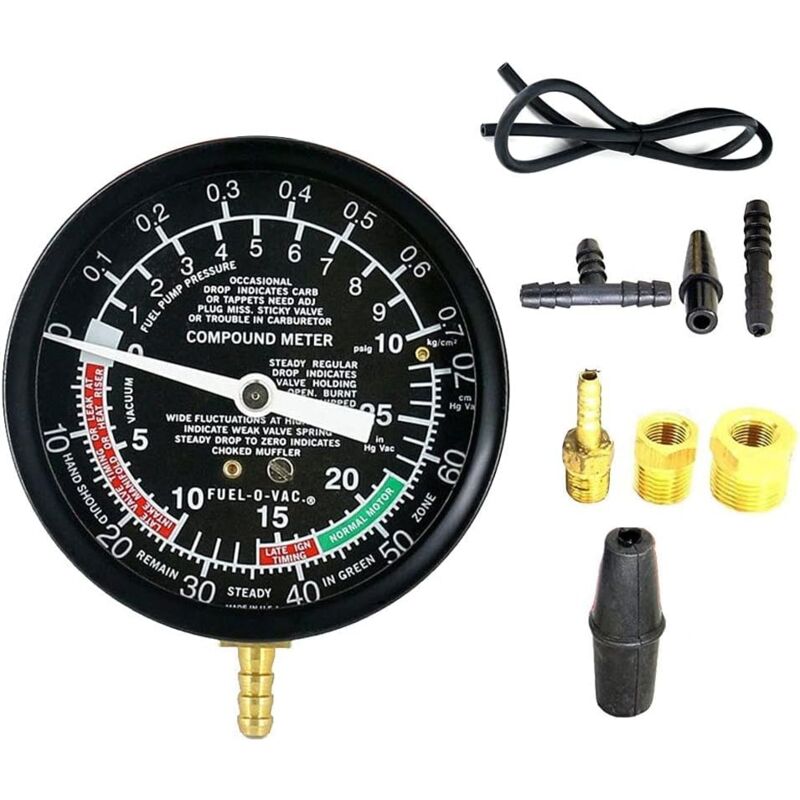 Vergaserventil AUTOOL Auto Pump Pressure Vacuum Tester Gauge Diagnostic Test Tool Kit