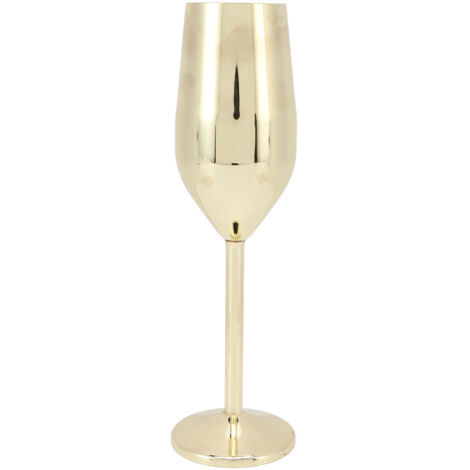 Vergoldete Champagner-Coupe aus Edelstahl – elegant und modern für Partys und Empfänge