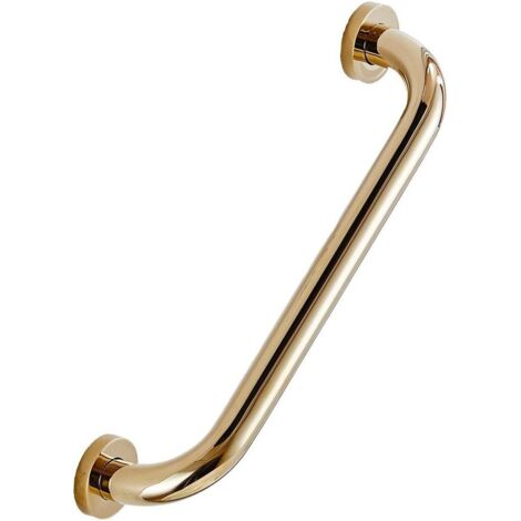Vergoldete Haltegriffe für Dusche, Badewanne und WC, 30 cm, aus massivem Messing für zusätzliche, verdeckte Sicherheit