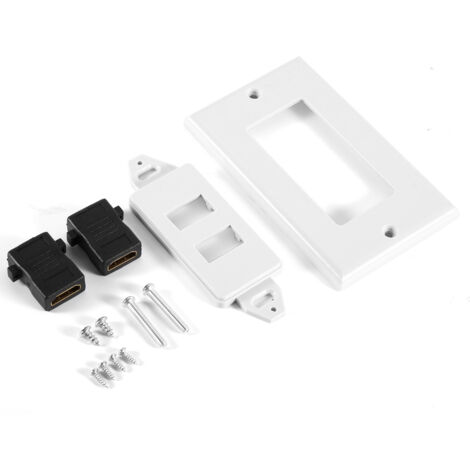 Vergoldete HDMI-Doppelanschluss-Wanddose mit Ethernet für Heimkino, DVD-Player und Fernseher