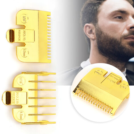 Vergoldeter Führungskamm für klassische Haarschneidemaschinen, Vintage-Friseuraccessoire