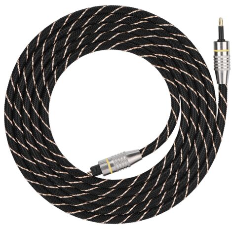 Vergoldetes optisches Audiokabel mit Toslink-Stecker auf 3,5-mm-Miniklinkenstecker, SPDIF-Anschluss, Glasfaser, 2 m