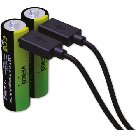VERICO LiIon-Akku Loop Energy AA, mit USB-C Buchse, 2er Pack