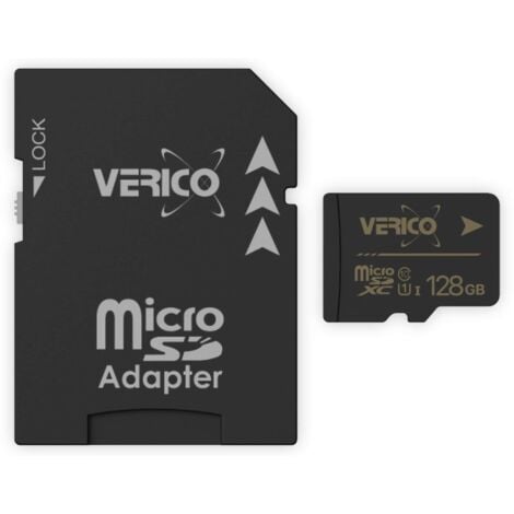 VERICO microSDXC Speicherkarte 128GB, Class 10, UHS-I, mit Adapter