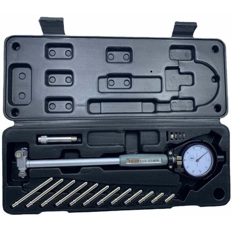 Vérificateur d'alésage,Indicateur de Jauge D'Alésage , Diamètre 50-160Mm 0.01Mm Indicateurs de Diamètre Mètre Outil D'Ensemble de Test de Mesure de