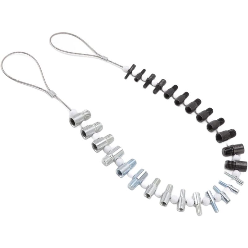 Ineasicer - Vérificateur de Filetage, écrous, Boulons à Vis, Outil D'identification de Filetage Mâle Femelle 26 pour écrous Impériaux et Métriques