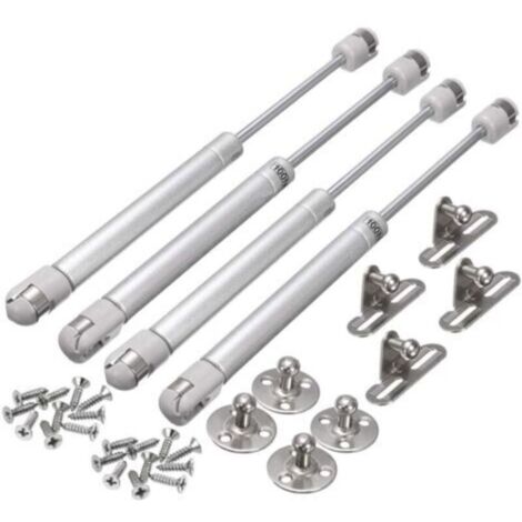 Vérin à Gaz 100N, 4 Pcs Amortisseurs Hydraulique pour Meubles, Levage de Porte et Armoire