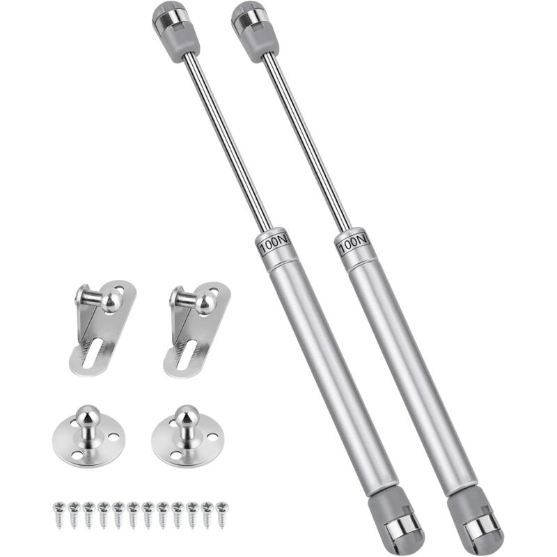 Vérin à gaz hydraulique, 100 N/10 kg, vérin à gaz pour charnières de porte d'armoire de cuisine, 2 pièces