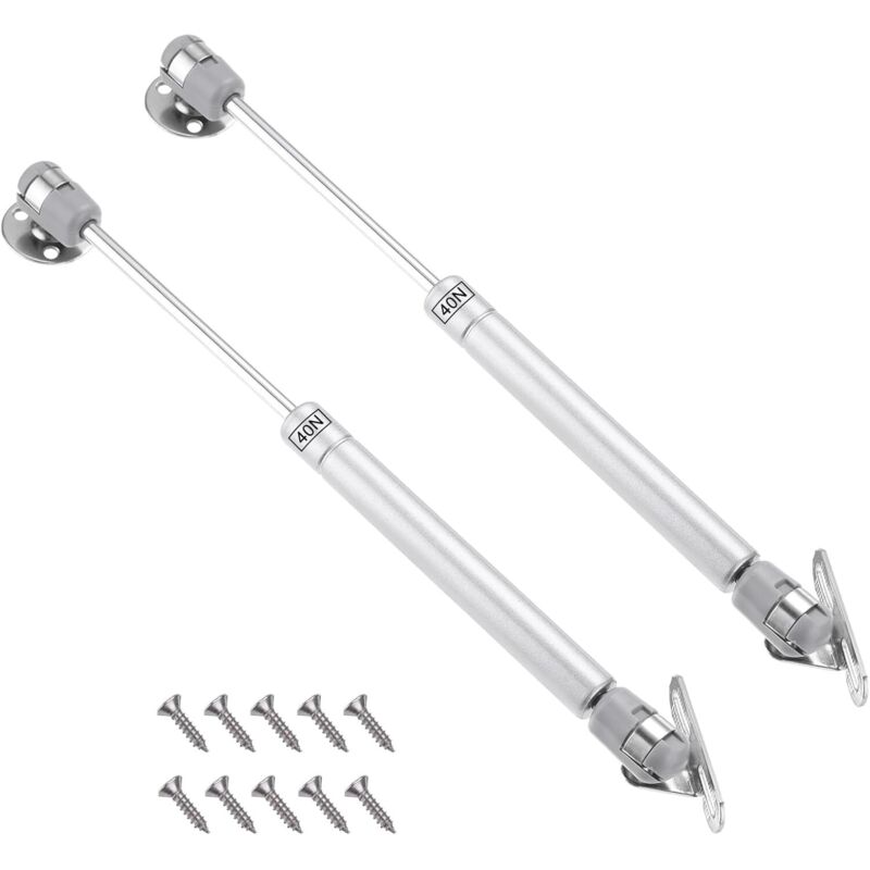 Vérin à gaz hydraulique, 40 N/4 kg, vérin à gaz pour charnières de porte d'armoire de cuisine, 2 pièces