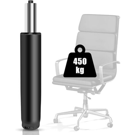 Vérin à gaz pour chaise pivotante – Classe 4, 450 kg, longueur 290-430 mm, piston ressort à pression – Installation facile
