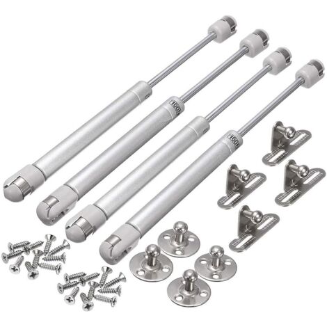 Vérin à gaz, support pneumatique pour porte de placard de cuisine/penderie, vérin à gaz avec charnière amortisseur et vérin à fermeture douce de 100 N