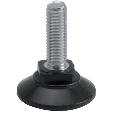 VERIN FIXE Diamètre 60 mm M12 Longueur 50 mm NOIR - BOUILLER PLASTIQUES
