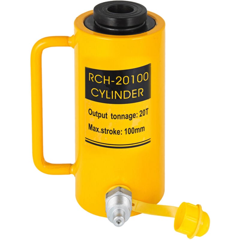 Vérin hydraulique creux Mophorn 20T/44000LBS, vérin à piston de 100 mm, vérin hydraulique solide robuste pour voiture, fourgonnette, bateau, camion,