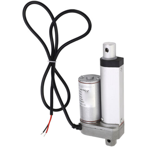 Vérin Linéaire 50mm Course Alliage Aluminium 750N 12VDC pour Lit Canapé Blanc
