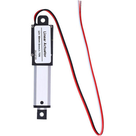 Vérin Linéaire Électrique Mini Étanche 30mm 12V DC, 8mm/s, Force 70N