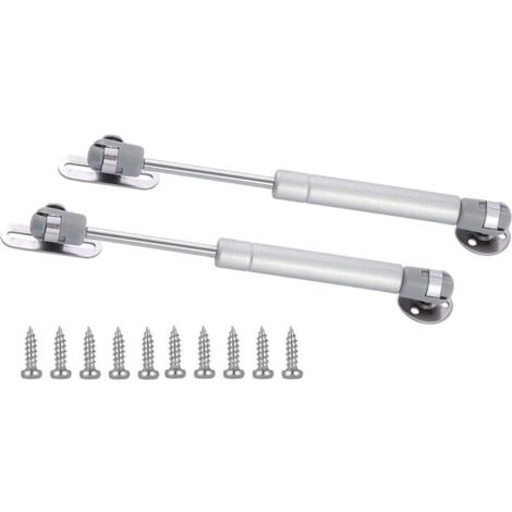 Vérins à gaz 120N pour meuble – Lot de 2 – Amortissement silencieux – Compatible bois et aluminium – Installation simple avec vis incluses