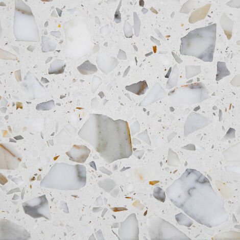 Véritable Carreau Terrazzo BIANCO NACAR - collection TRADIZIONE 40x40 cm boîte de m2 Brillant / Poli - Gioia Materia