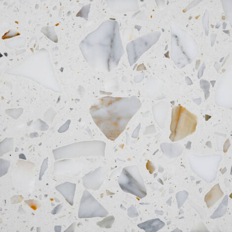 Véritable Carreau Terrazzo BIANCO NACAR - collection TRADIZIONE 60x60 cm boîte de m2 Adouci - Gioia Materia
