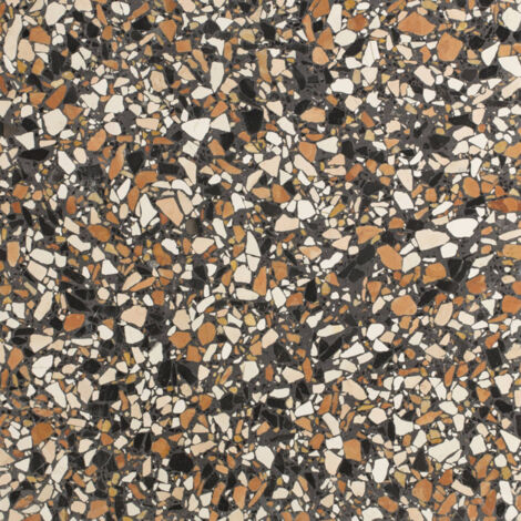 Véritable Carreau Terrazzo BROWNIE - collection TRADIZIONE 40x40 cm boîte de m2 Adouci - Gioia Materia