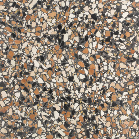 Véritable Carreau Terrazzo BROWNIE - collection TRADIZIONE 40x40 cm boîte de m2 Brossé - Gioia Materia