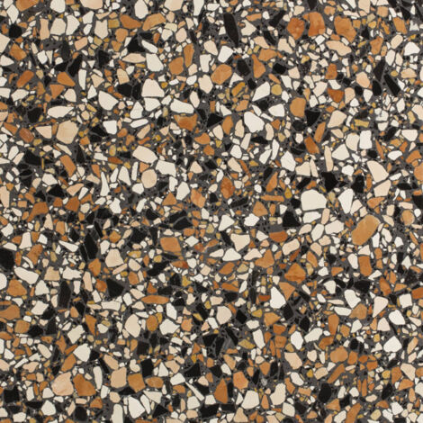 Véritable Carreau Terrazzo BROWNIE - collection TRADIZIONE 60x30 cm boîte de m2 Brillant / Poli - Gioia Materia