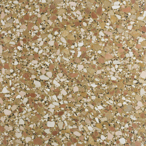 Véritable Carreau Terrazzo CARAMELO- collection TRADIZIONE 40x40 cm boîte de m2 Brossé - Gioia Materia