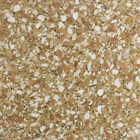 Véritable Carreau Terrazzo CARAMELO- collection TRADIZIONE 60x60 cm boîte de m2 Brillant / Poli - Gioia Materia
